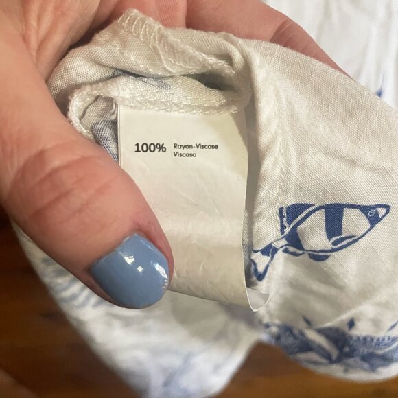 Cupshe Long sleeve Oversized Nautical Marine Blouse Large Medium - Picture 3 of 6